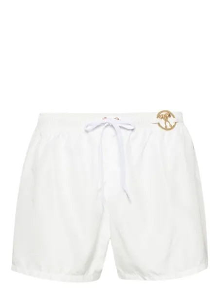 Moschino плавки-шорты Double Question Mark, белый