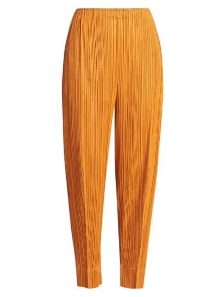 Зауженные брюки Trunk Pleats Please Issey Miyake, коричневый