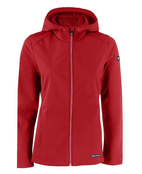 Женская куртка Evoke Eco Softshell из переработанного материала с полной молнией Cutter & Buck, красный