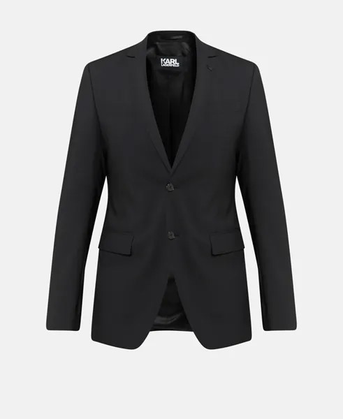 Шерстяной пиджак Karl Lagerfeld, черный