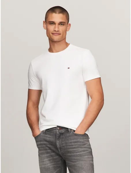 Мужская однотонная футболка Tommy Hilfiger Essential, цвет Optic White