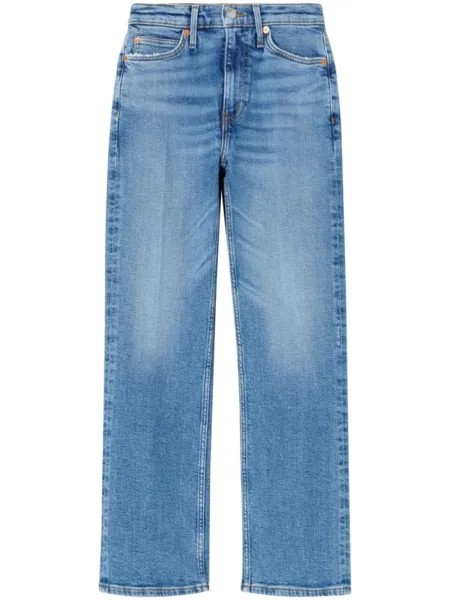 Укороченные джинсы bootcut с завышенной талией RE/DONE, синий