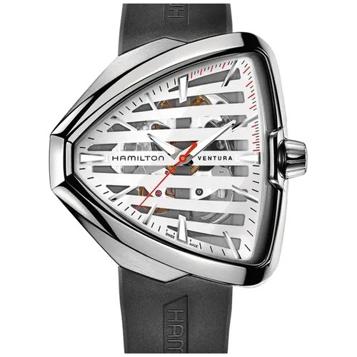 Наручные часы Hamilton Наручные часы Hamilton Ventura H24555381 мужские, механические, антибликовое покрытие стекла, водонепроницаемые, скелетон, автоподзавод, белый