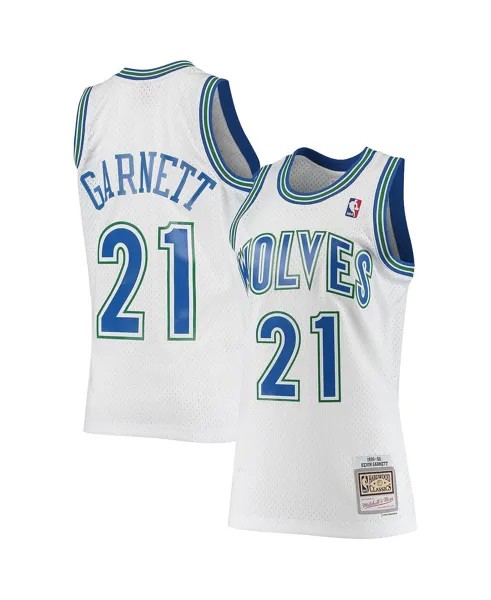 Мужская белая майка Кевина Гарнетта Minnesota Timberwolves 1995/96 Hardwood Classics Swingman — Statement Edition Mitchell & Ness