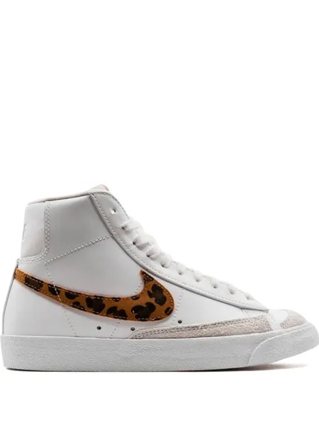 Высокие кеды Blazer Mid '77 'Leopard' Nike, белый