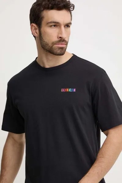Хлопковая футболка для отдыха Calvin Klein Underwear, черный