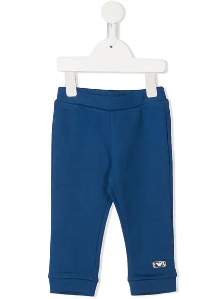 Emporio Armani Kids спортивные брюки с нашивкой-логотипом