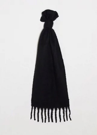 Черный шарф с кисточками Vero Moda