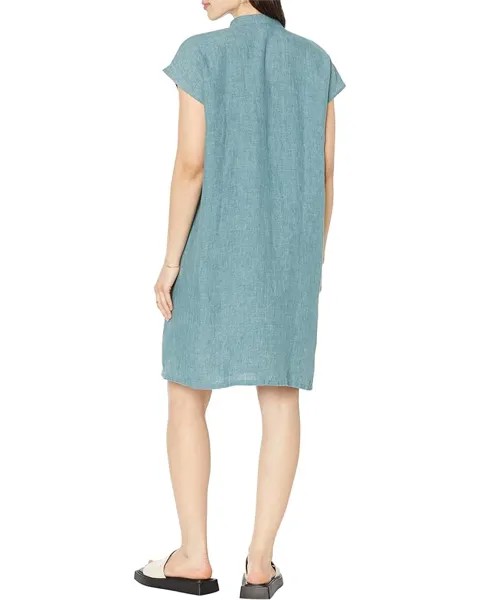 Платье Eileen Fisher Mandarin Collar Dress, цвет Nile