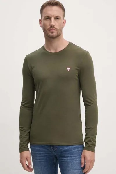 Лонгслив Guess, зеленый