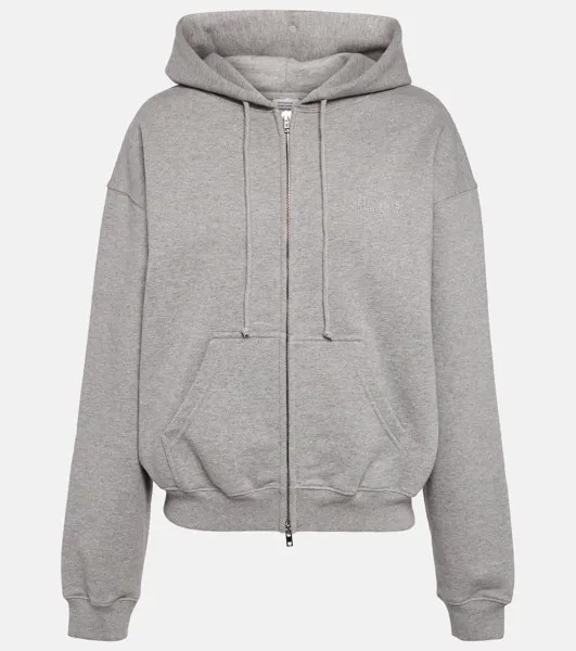 Худи из смесового хлопка VETEMENTS, серый