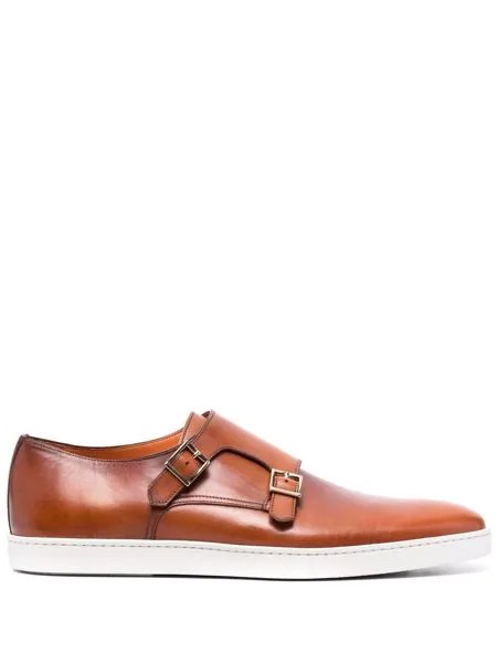 Santoni туфли монки на резиновой подошве