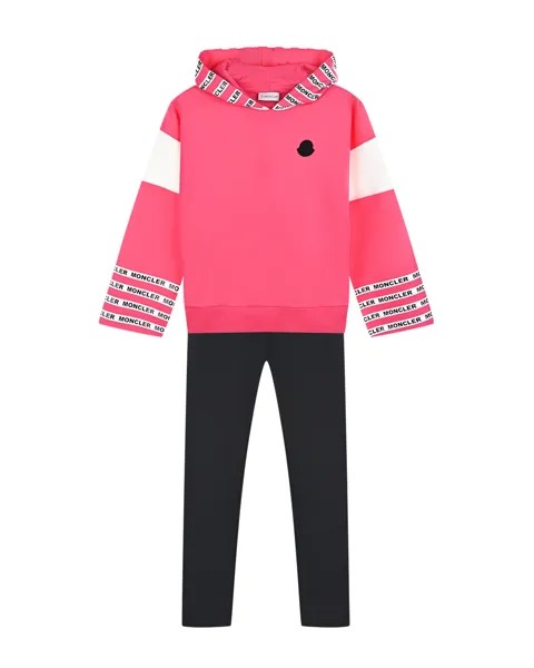 Костюм спортивный с отделкой лентами Moncler детский