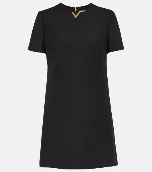 Мини-Платье из крепа Couture Valentino, черный