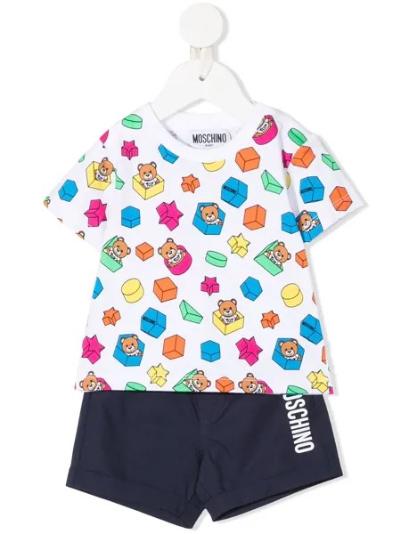 Moschino Kids комплект из шортов и футболки с принтом Teddy Bear