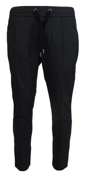 Брюки DOLCE - GABBANA Однотонные серые хлопковые мужские брюки IT46/W32/S 970usd