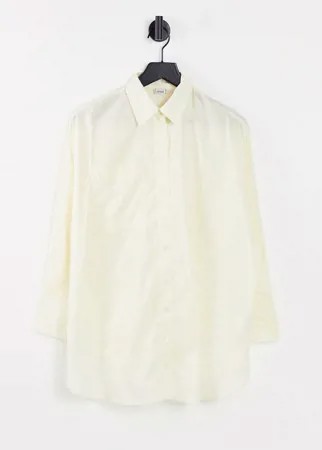 Хлопковая рубашка в стиле oversized лимонного цвета Pimkie-Желтый