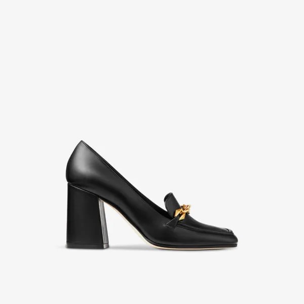Кожаные туфли на каблуке Diamond Tilda Jimmy Choo, черный
