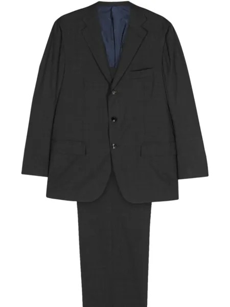 Kiton костюм с однобортным пиджаком, серый