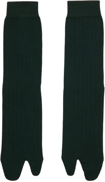 Зеленые носки-бутлеги Maison Margiela, цвет Dark green
