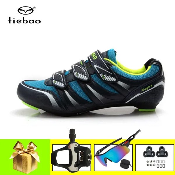 Tiebao дорожные велосипедные ботинки Add Spd-Sl педали для мужчин и женщин, дышащие самозакрывающиеся спортивные гоночные велосипедные кроссовки