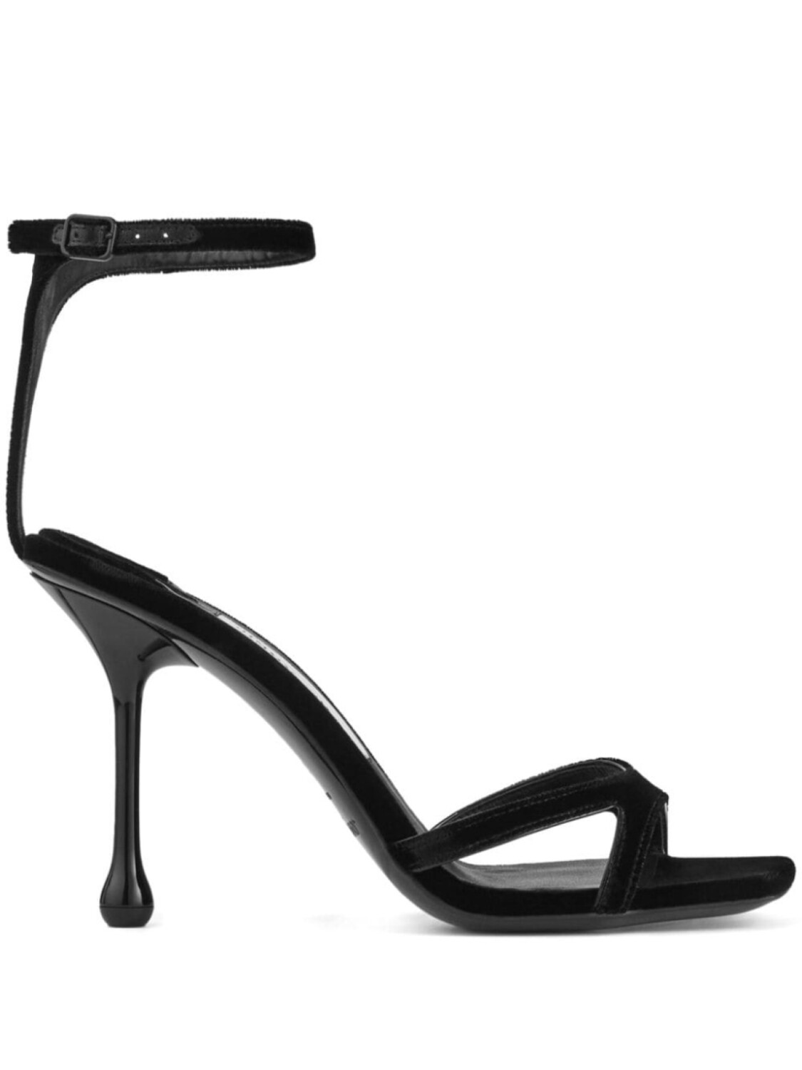 Jimmy Choo бархатные босоножки Ixia 95, черный