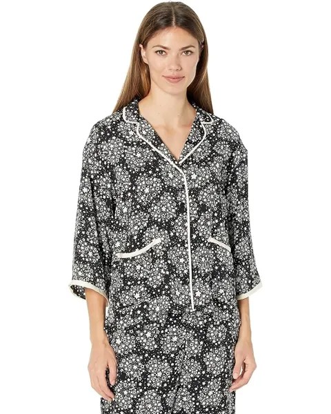 Пижамный комплект DKNY 3/4 Sleeve Top Pajama Set, цвет Black Stars