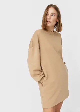 Бежевое платье-свитшот Stradivarius-Neutral