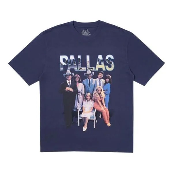 Футболка PALACE Pallas T-Shirt Character Short Sleeve Unisex Dark Blue, синий