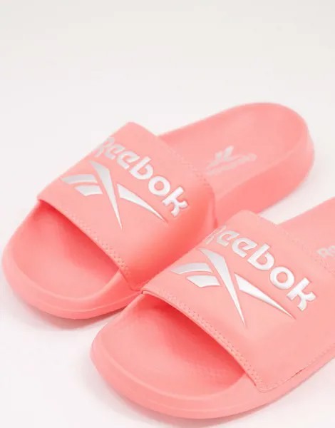 Коралловые шлепанцы с логотипом Reebok-Розовый цвет