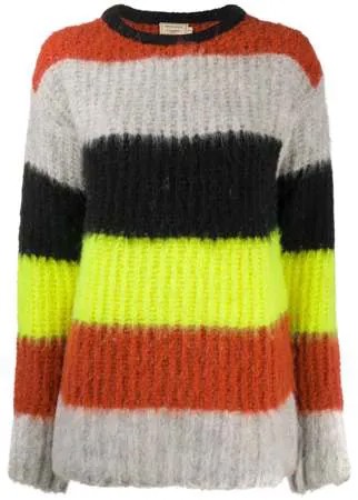 Maison Kitsuné фактурный джемпер в полоску