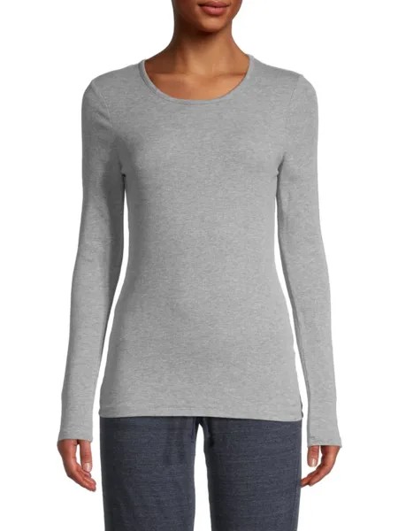Свитер узкого кроя Rachel с круглым вырезом Michael Stars, цвет Heather Grey