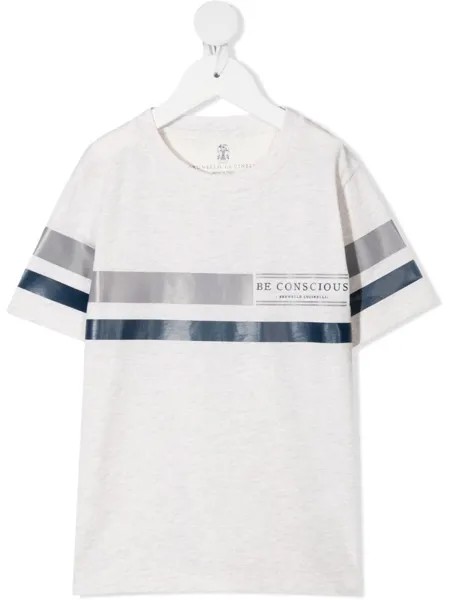 Brunello Cucinelli Kids футболка с логотипом