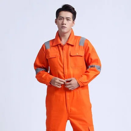 Spardwear Мужской оранжевый Рабочий комбинезон со светоотражающей лентой, рабочая одежда, бесплатная доставка