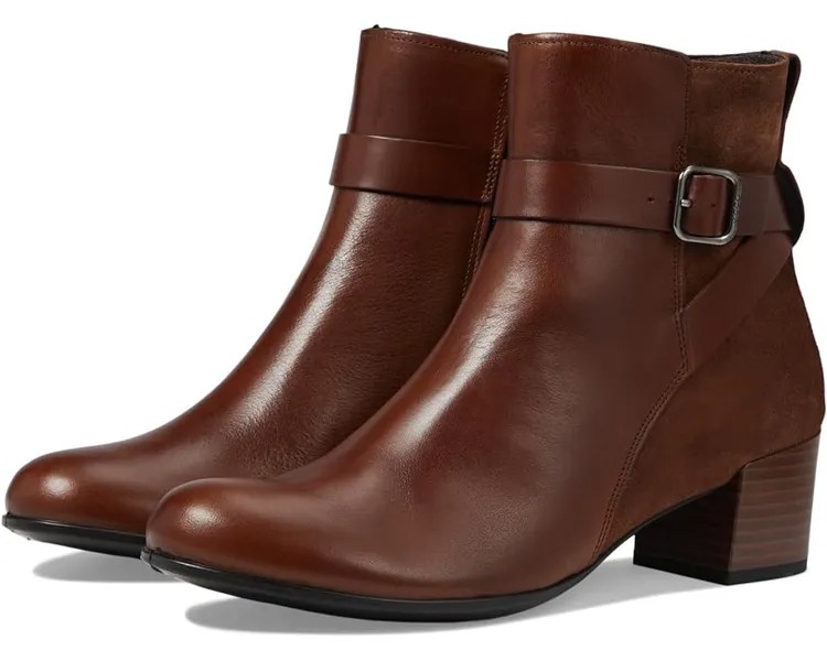 Ботинки ECCO Dress Classic 35 mm Buckle Ankle, цвет Walnut/Potting Soil