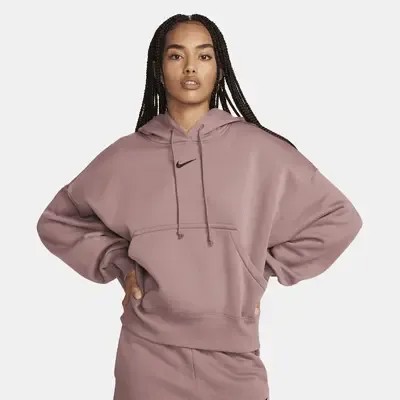 Худи Nike Sportswear Phoenix Fleece, цвет Smokey Mauve/Black