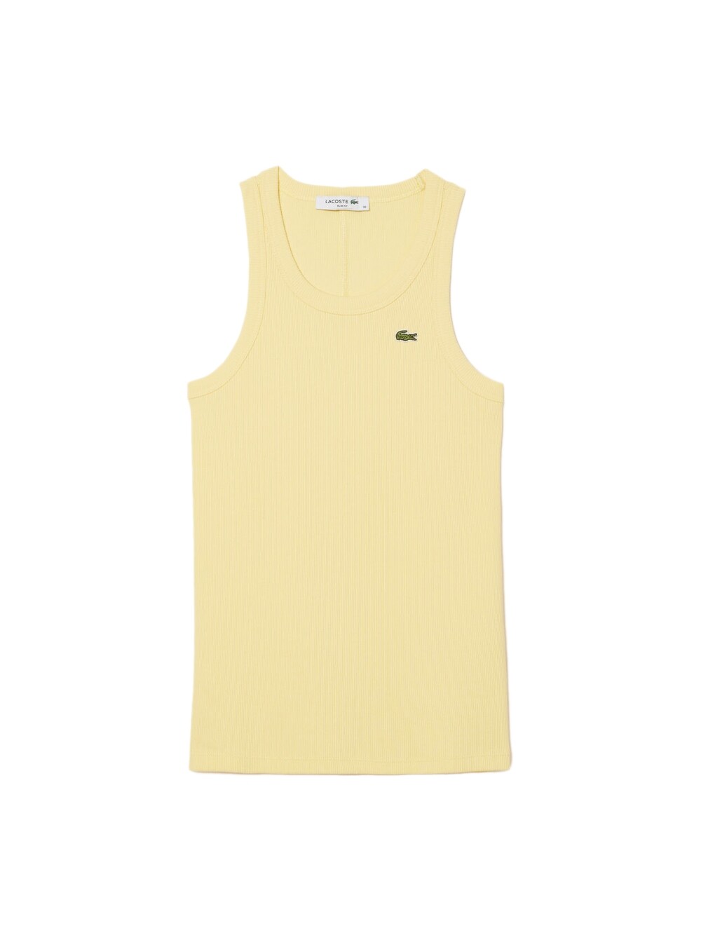 Майка из крокодиловой кожи Lacoste, желтый