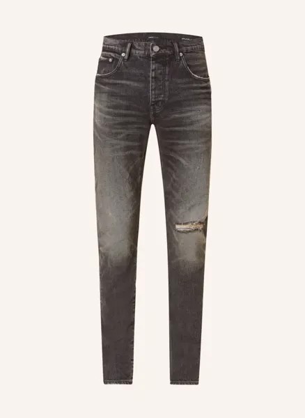Разрушенные джинсы скинни p001 Purple Brand, черный
