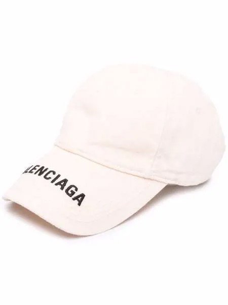 Balenciaga вельветовая кепка с вышитым логотипом