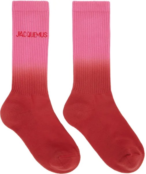 Красно-розовые носки Le Chouchou Les Chaussettes Moisson Multi Jacquemus