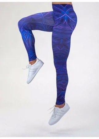 Леггинсы Mr. Gugu & Miss Go спортивные для фитнеса Темно-Синие Тропики S