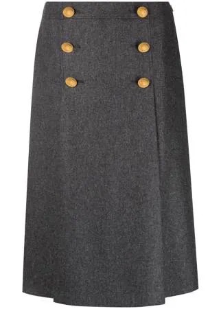 Boutique Moschino двубортная юбка миди