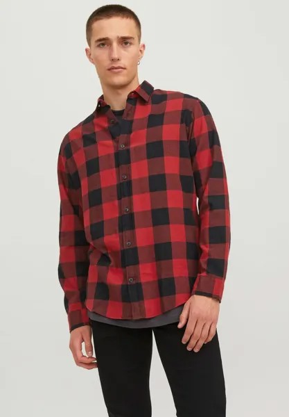 Рубашка JEGINGHAM Jack & Jones, кирпично-красный