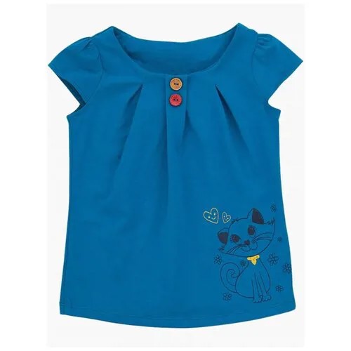 Футболка для девочек Mini Maxi, модель 0620, цвет синий, размер 104