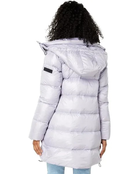 Пуховик Sanctuary Hooded Mid Length Down Puffer, лавандовый