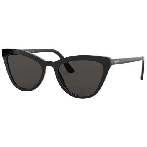 Солнцезащитные очки Prada, кошачий глаз, оправа: пластик, с защитой от УФ, для женщин, черный