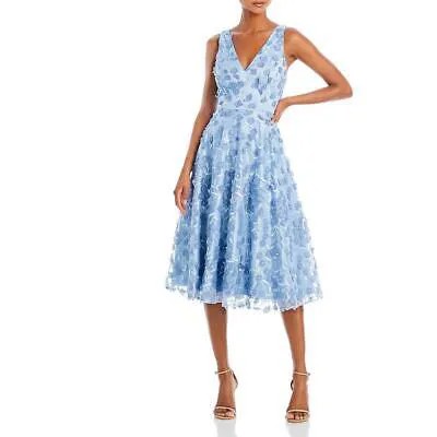 Женское синее платье миди Eliza J с цветочным принтом 10 BHFO 0619