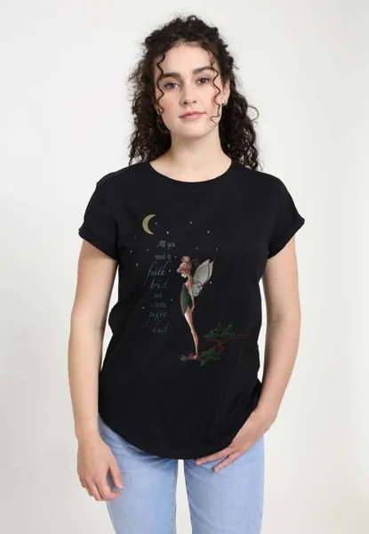 Футболка с принтом Peter Pan Tink Fall Disney, черный