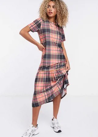 Свободное платье миди в клетку Urban Threads-Черный цвет