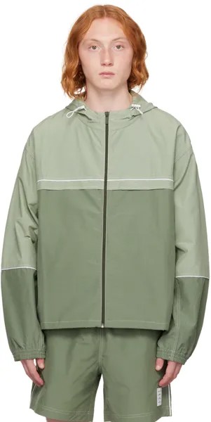 Зеленая куртка с отстрочкой Thom Browne